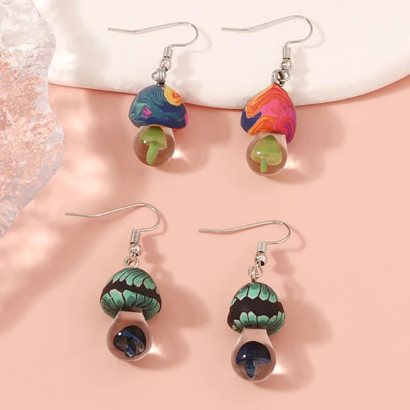 Psychedelic Shroom Drops  Earring
