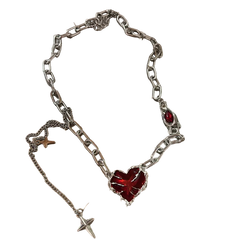 Red Heart Pendant Necklace