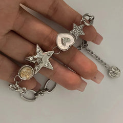 Star Chain Heart Bracelet