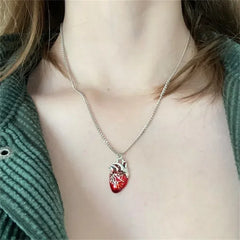 Crimson Heartbeat Amulet Necklace