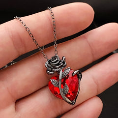 Grunge Love Heart Necklace