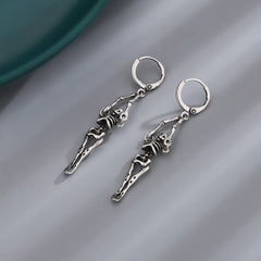 Skeleton Skull Dangle Earrings