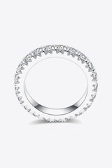 2.3 Carat Moissanite 925 Sterling Silver Eternity Ring