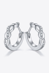 Moissanite Twisted Platinum-Plated Earrings