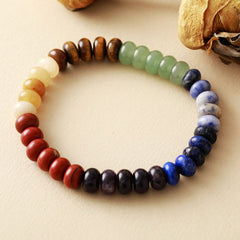 Contrast Natural Stone Bead Bracelet