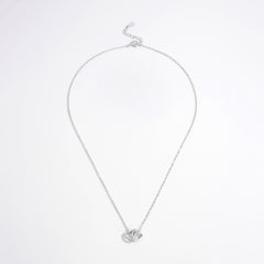 925 Sterling Silver Inlaid Zircon Heart Necklace