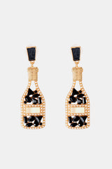 Wine Shape Zinc Alloy Acrylic Dangle Earrings