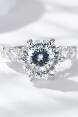 5 Carat Moissanite Side Stone Ring