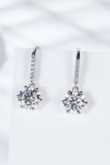 6-Prong Moissanite Drop Earrings