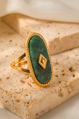 Natural Stone Copper Ring