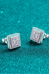 Moissanite Square Stud Earrings