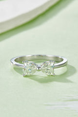 1 Carat Moissanite 925 Sterling Silver Bow Ring