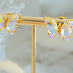 Gold-Plated Butterfly Stud Earrings