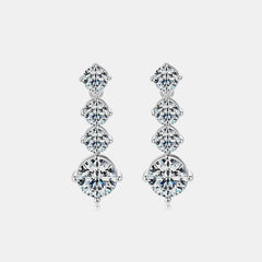 4 Carat Moissanite 925 Sterling Silver Earrings