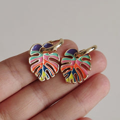 Indie plant earrings