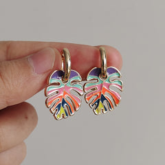 Indie plant earrings
