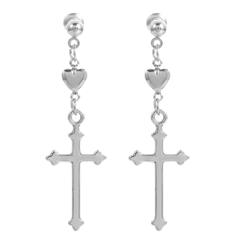 Earrings crosses in Alt style