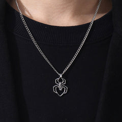 Alt Style Large spider pendant necklace