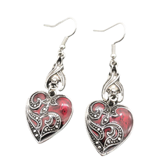Gothic mystery heart earrings