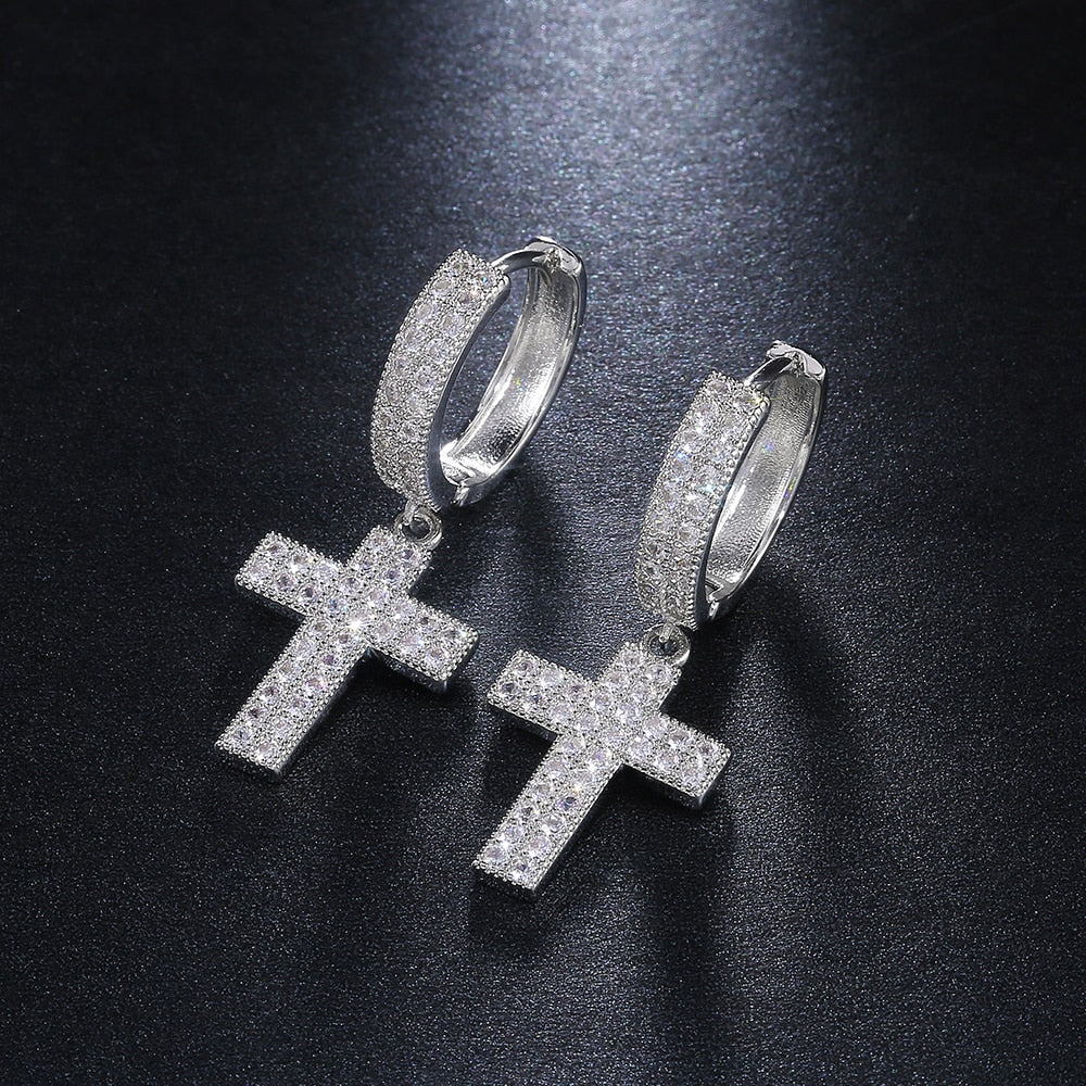 E-girl earrings with crosses