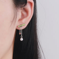 Bamboo Asymmetric Earrings