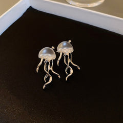 Aesthetic jellyfish stud earrings