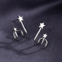 Aesthetic clip-on earrings with a star