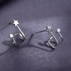 Aesthetic clip-on earrings with a star