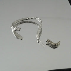 Earrings clip-on snake in the Alt style