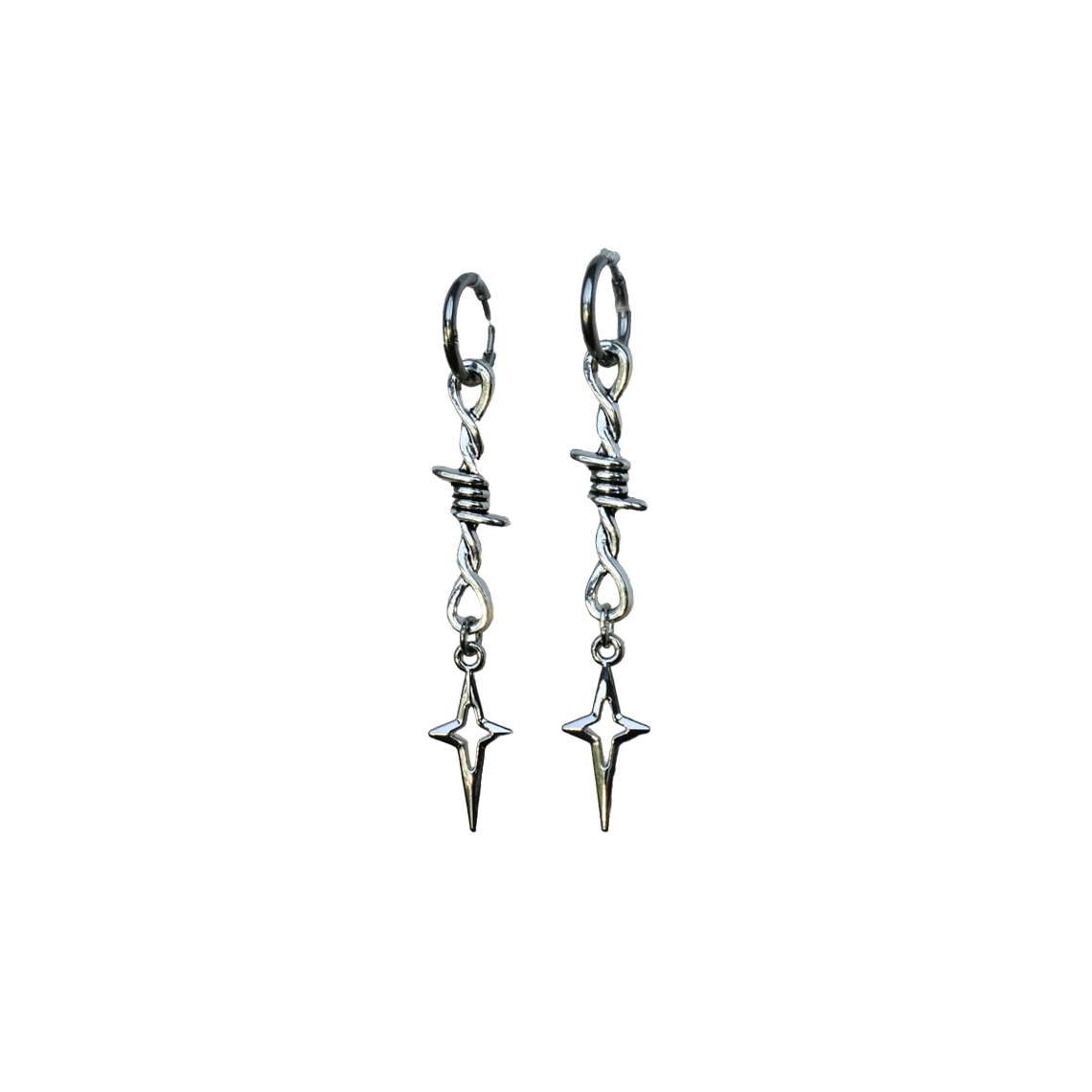 Grunge Barbed Wire Earrings