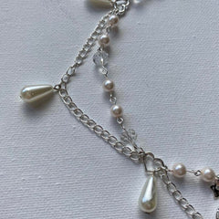 Fairycore necklace with pearls