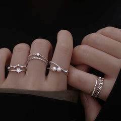 Aesthetic double layer ring