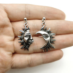 Grunge sun earrings