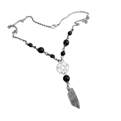Gothic necklace with stone pendant