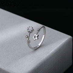 Aesthetic ring with a five-pointed star
