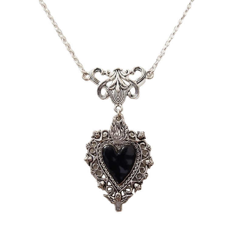 Sacred Heart Gothic Necklace