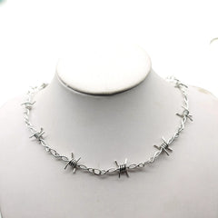 Punk Barbed Wire Necklace
