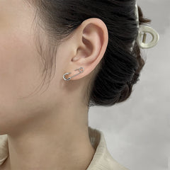 Irregular gothic clip-on earrings