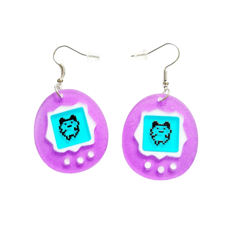 Purple Kawaii Earrings