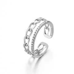 Aesthetic double layer ring