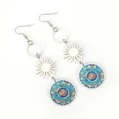 Vintage Mandala Flower Earrings
