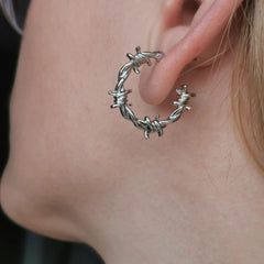 Alt  Earrings with barbed wire