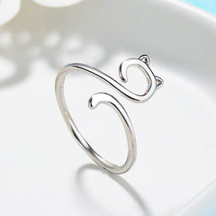 Aesthetic cute cat ear ring
